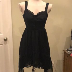 Black sundress with lace detail in lining